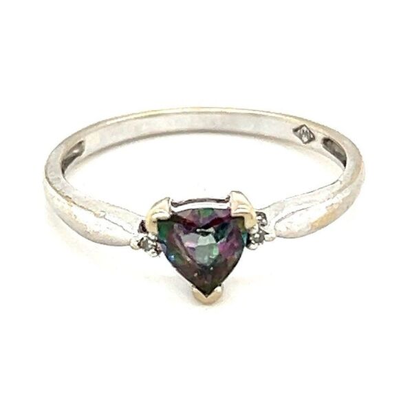 10k Mystic Topaz/Diamond Accent Ring - Picture 1 of 8